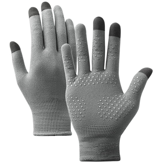 Womens Winter Gloves New Outdoor Men Women's Winter Gloves with Fleece Lining Touchscreen Warm Stretched Thick Knitted Gloves Wool Gloves Thermal Gloves Style B-42 Gray One Size
