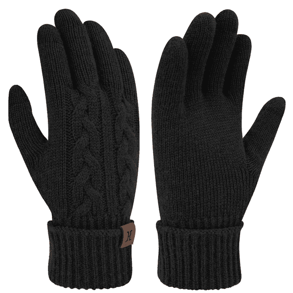 Womens Winter Gloves Touchscreen Knit Gloves Elastic Cuff Warm Gloves for Women Cold Weather Gifts