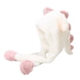 thumbnail image 1 of Womens Winter Hat Funny Dinosaur Shaped Plush Knit Cap Stretchy Casual Cozy Warm Soft Comfortable Trendy Winter Hat, 1 of 3
