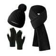 thumbnail image 1 of Womens Winter Hat Scarf Glove Set Lined Knit Hat Warm Long Scarf Winter 3 PC Set, 1 of 6