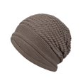 thumbnail image 1 of Womens Winter Hats Lined Knit Warm Thick Wide Cuff Beanie Hat Soft Slouchy Warm Cuffed Rib Knit Beanie Knitting Skull Beanies Fun Daily Wear Brown One Size, 1 of 4