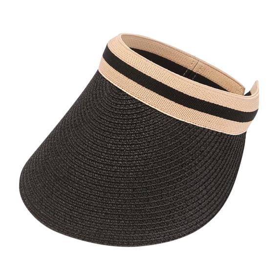Womens Winter Hats Women's Summer Wide Brim Ponytail Beach Sun Hat Upf50+ Hats for Women Men Multicolor One Size