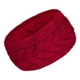 thumbnail image 1 of Womens Winter Headbands Lined Ear Warmer Cable Knit Headband (Red One Size), 1 of 3