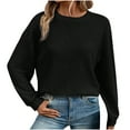 thumbnail image 1 of Womens Winter Jacket,Womens Winter Clothes,Women Solid Color Round-Neck Fall And Winter Long Sleeve Pullover Loose,Womens Fall Jackets, 1 of 8