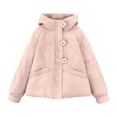 thumbnail image 1 of Womens Winter Jackets Cropped Hooded Puffer Jacket Lightweight Warm Down Coat Casual Loose Oversized Outwear, 1 of 3