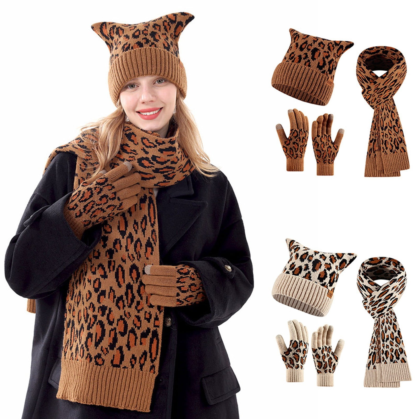 Leopard Print Scarf Cap Wanna Be Mine Scarf Leopard | Princess Polly main image 2