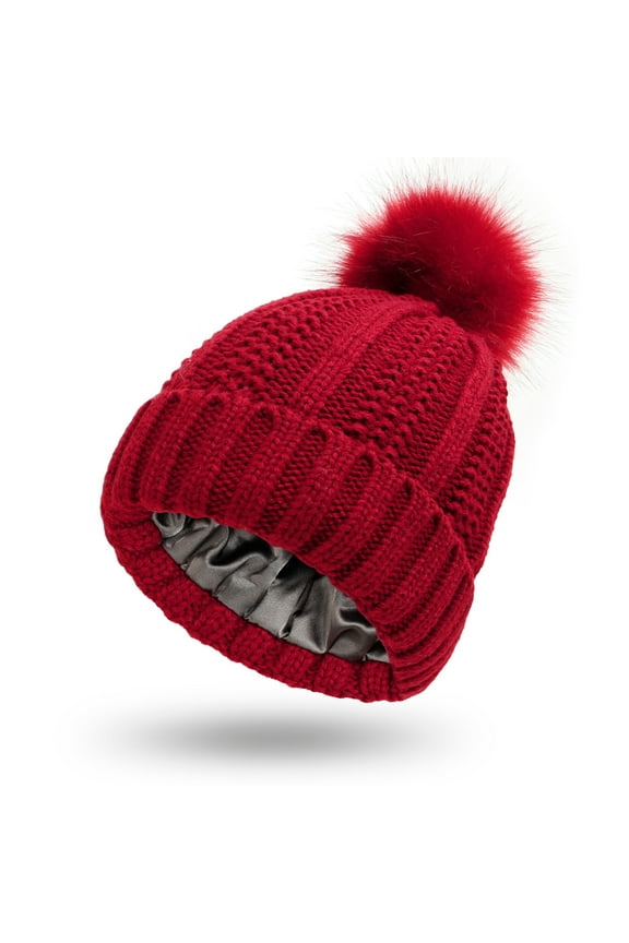 Womens Winter Knitted Hat With Pom Warm Knit Cap Hats For Women Dad Hat Women Fashion Hat Max 1 Hat Sports Hat Soft Hat Soccer Cap Womens Baseball Caps with Sayings Teacup Hat Headband Cap Team Hat