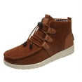 thumbnail image 1 of Womens Winter Laced-Front Ankle Boots,Warm Casual Fashion Comfortable Shoes, 1 of 11
