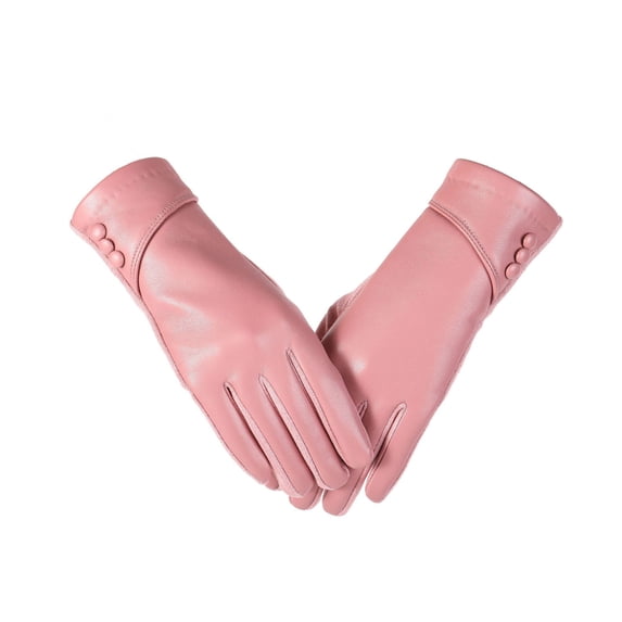 Womens Winter Leather Gloves Touch Screen Wool Lined Windproof Warm Suede Fashion Dress Gloves