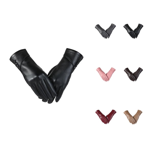 Womens Winter Leather Screen Lined Windproof Warm Suede Fashion Dress