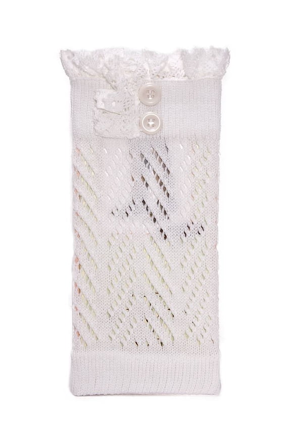Womens Winter Leg Warmers - Ivory