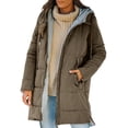 thumbnail image 1 of Womens Winter Long Coats Sherpa Fleece Lined Zip Up Drawstring Hooded Puffer Jackets with Multi Pockets Waterproof Oversized Plain Padded Quilted Overcoat 2025 Winter Warm Down Jacket, 1 of 8