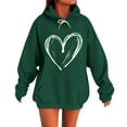 thumbnail image 1 of Womens Winter Oversized Hoodies Cute Heart Graphic Pullover Fleece Hooded Sweatshirts Plus Size Drop Shoulder Long Sleeve Shirts Casual Loose Drawstring Hoodie Sweater Outfits Clothes with Pocket, 1 of 6
