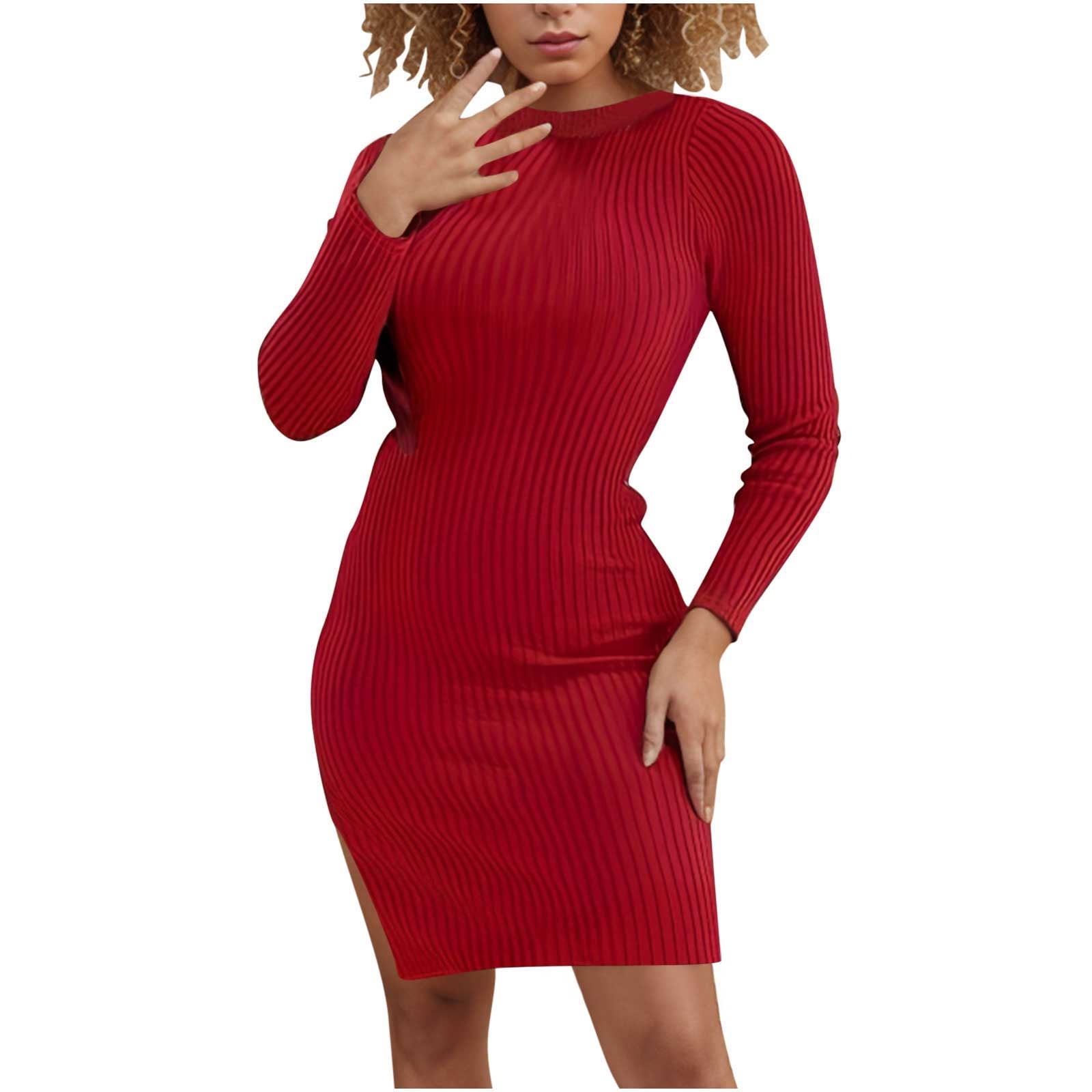 sexy fall dresses for women 2023 Sexy Elegant Dress Women One Shoulder Hollow Out High Split Dress –  Divahotcouture main image 1