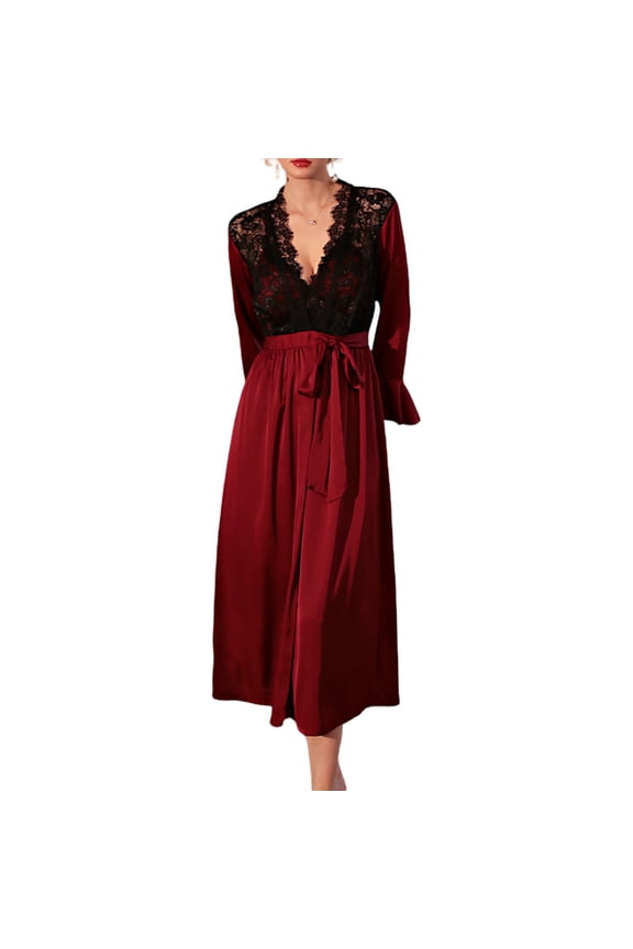 Womens Winter Robes Akafmk Womens Robes Long Length,Silk Robes for Women Plus Size,Ladies' Printed Cardigan Home Bathrobe Pajamas