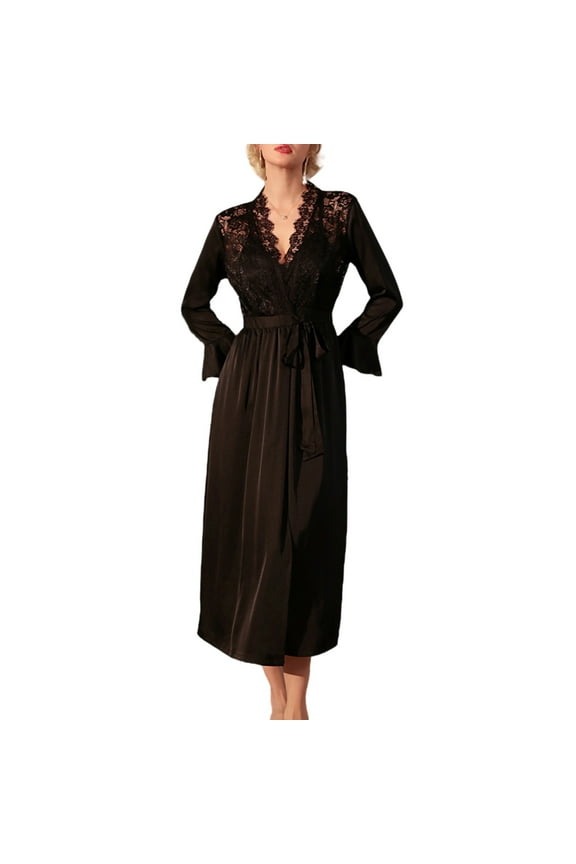 Womens Winter Robes Akafmk Womens Robes Long Length,Silk Robes for Women Plus Size,Ladies' Printed Cardigan Home Bathrobe Pajamas