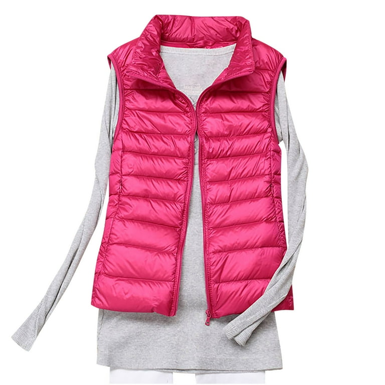 Womens Winter Running Jacket Pullover Puffer Jacket Womens Wonens Vest Sleeveless Jacket Women Zip Up Jacket Women Crop Top Jacket Large Size Slim Short Portable Waistcoat Lnternal Pocket 1 Walmart ...