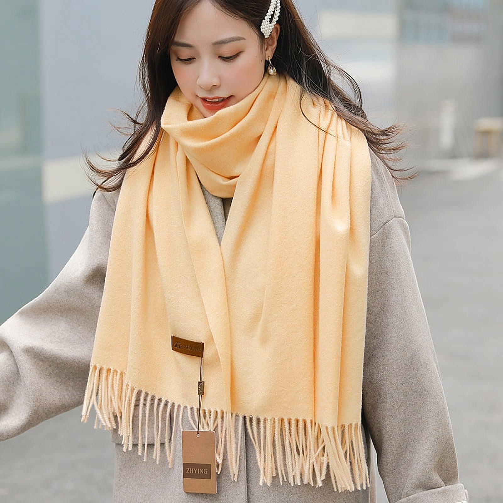 Cheap Classic Autumn Winter Imitation Cashmere Scarf for Women Girls Warm  Pashmina Blanket Pattern Scarves Ladies Elegant Shawl Female Thick Foulard  Gifts