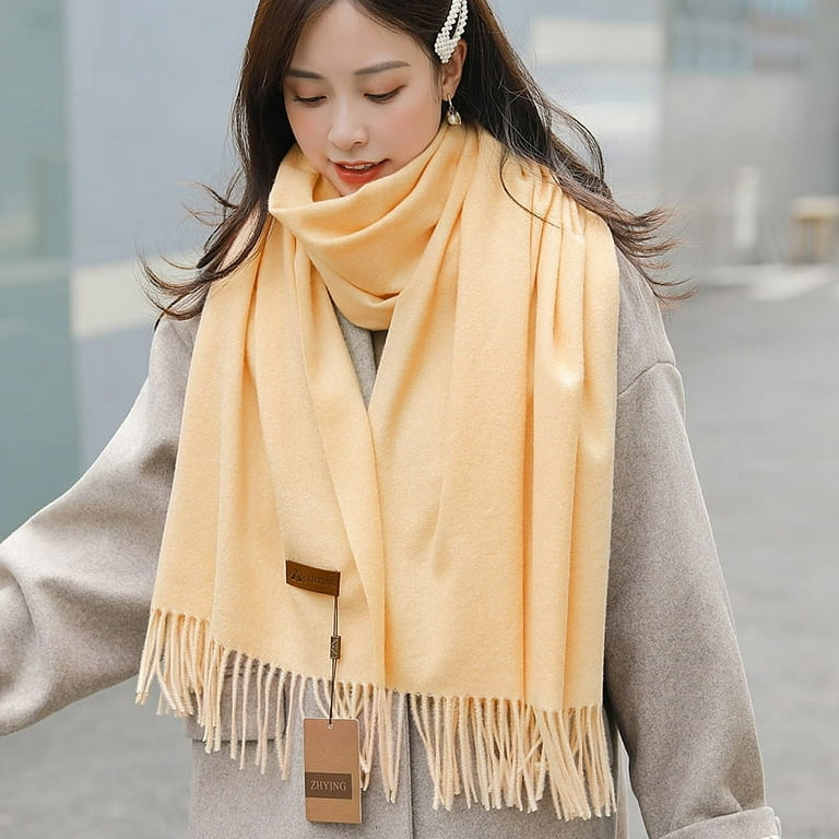 Womens Winter Scarf Cashmere Feel Pashmina Shawl Wraps Soft Warm Blanket  Scarves for Women