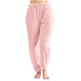 thumbnail image 1 of Womens Winter Sherpa Fleece Sweatpants Drawstring Waist Joggers Pants Thick Thermal Trousers, 1 of 6