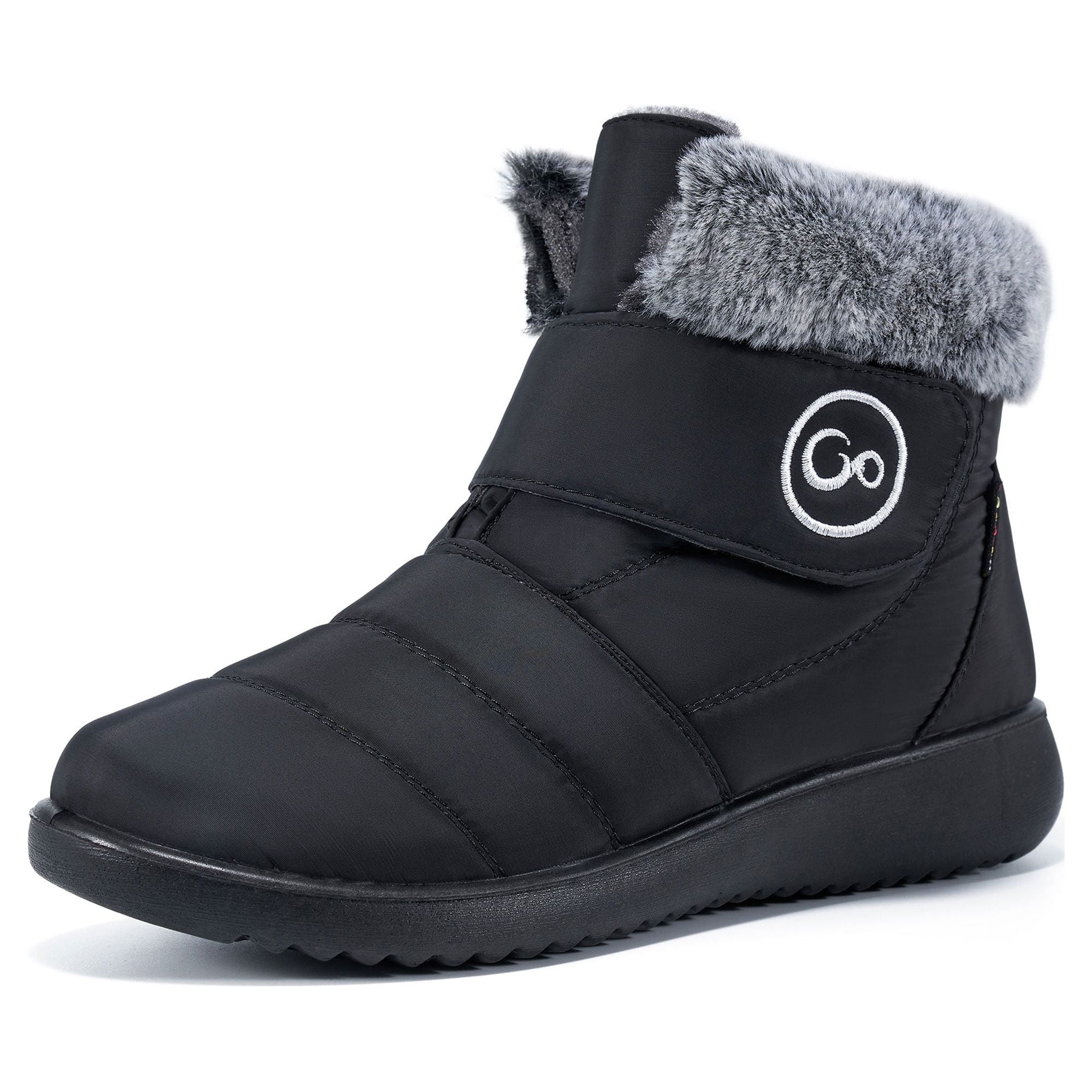 Womens Winter Snow Boots Faux Fur Lined Warm Waterproof Ankle Boots ...