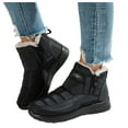 thumbnail image 1 of Womens Winter Snow Boots Fleece Lined Waterproof Short Ankle Booties Orthopedic Arch Support Walking Shoes, 1 of 9