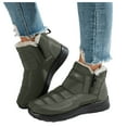 thumbnail image 1 of Womens Winter Snow Boots Fleece Lined Waterproof Short Ankle Booties Orthopedic Arch Support Walking Shoes, 1 of 9