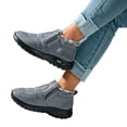thumbnail image 1 of Womens Winter Snow Boots Thickened Velvet Lined Round Toe Casual Warm Comfortable Non Slip Ankle Booties Gray 8.5, 1 of 8