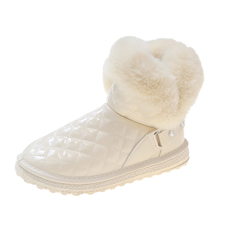 Waterproof Snow Boots Mid-Calf Slip On Fur Lining Anti-Skid Stepedia Snow Boots Womens Warm Faux Fur Insulated Non-Slip  main image 3