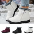 thumbnail image 1 of Womens Winter Snow Boots Warm Fleece Lined Ankle Boots with Arch Support and Zipper Slip On Waterproof Fuzzy Thermal Outdoor Booties Anti Slip, 1 of 6