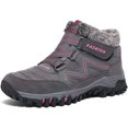 thumbnail image 1 of Womens Winter Snow Boots Warm Fur Lined Anti-Slip Ankle Booties Outdoor Walking Shoes Non-Slip Trekking Shoes, 1 of 9
