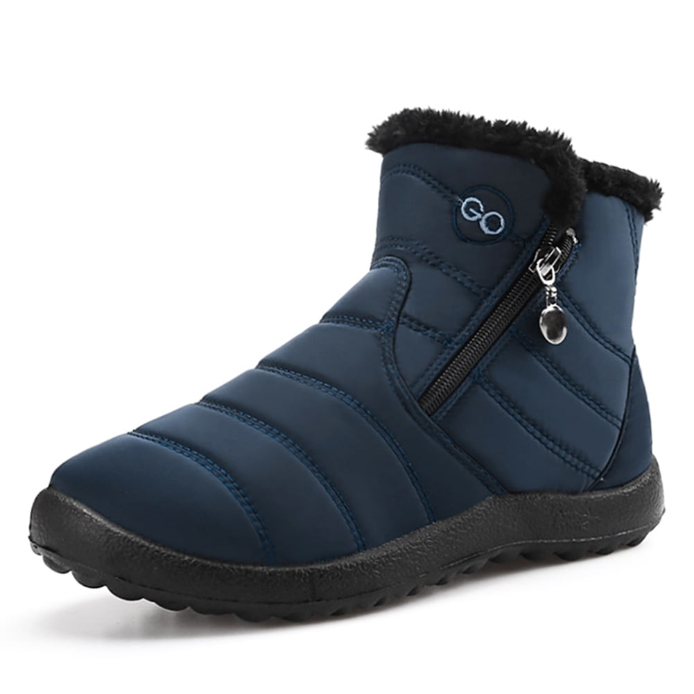  Boojoy Winter Boots, Womens Winter Snow Boots Waterproof  Anti-Slip Booties (Blue,7.5) : Clothing, Shoes & Jewelry