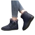 thumbnail image 1 of Womens Winter Snow Boots for Elderly Woman Comfortable Warm Fleece Lined Zipper Non Slip Work Walking Ankle Booties, 1 of 4