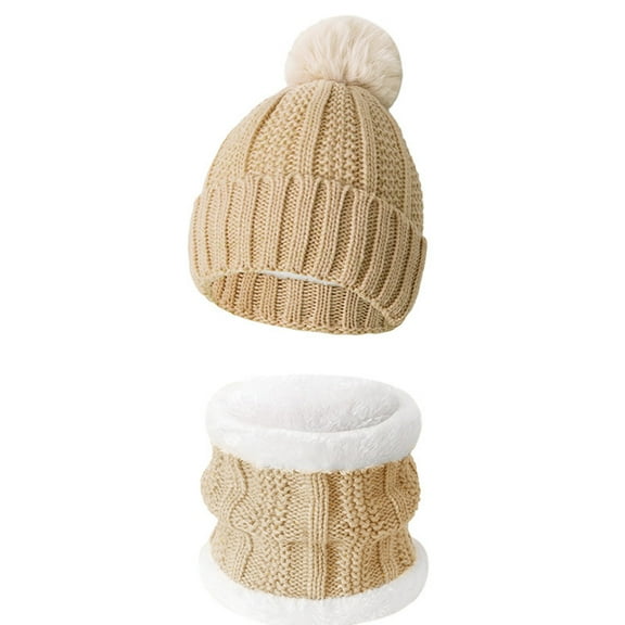 Womens Winter Thermal Hat and Neck Warmer Set,Fleece Lined Cold Weather Cycling Accessories,Thickened Warm Ear Protection Set for Biking and Outdoor Activities,Soft Velvet Inner Winter Gear for Women