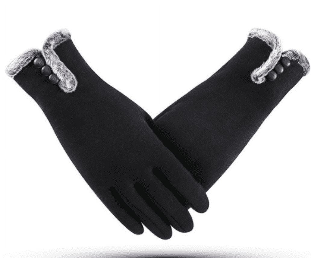 Women's Winter Thermal Gloves - Touchscreen Compatible, Windproof & Wool Lined