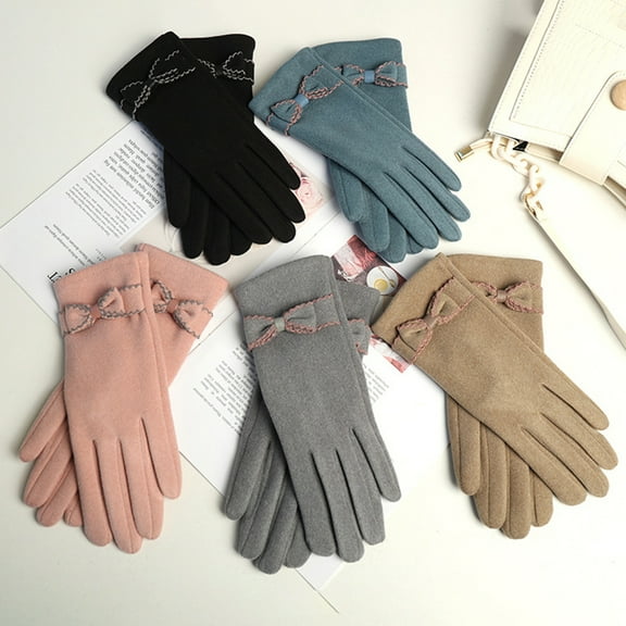 Womens Winter Warm Gloves With Sensitive Touch Screen Texting Fingers, Fleece Lined