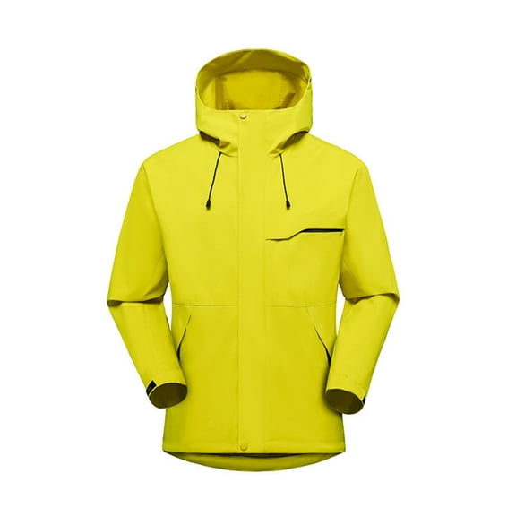 Womens Winter Waterproof Jackets 3 in 1 Hooded Snow Coats Windbreaker Long Sleeve Outdoor Ski Snowboarding Jacket Yellow, M