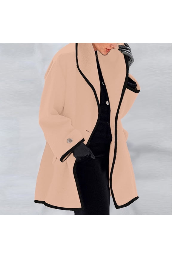 Womens Winter Wool Coat Trench Jacket Ladies Warm Slim Long Overcoat Outwear 3 Season Trench Coat Winter Coats Women plus 3x plus Jackets for Women Girls down Sweater Jacket plus Size Cropped Jackets