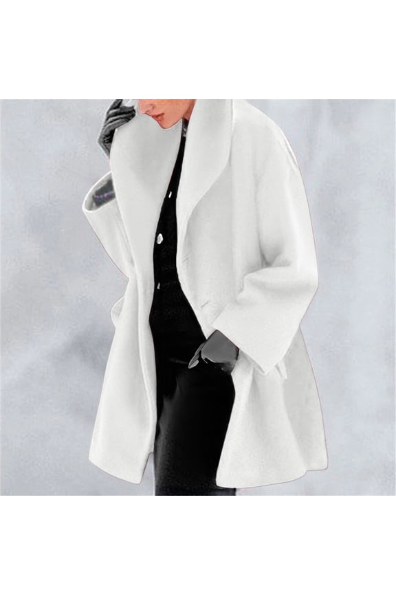 Womens Winter Wool Coat Trench Jacket Ladies Warm Slim Long Overcoat Outwear Woman Coat Jacket plus Size Womens Clothes Camping Jacket Women Western Leather Coat Womens plus Size Coat Belted Wool