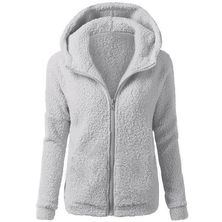 Fluffy zip up sweater sales