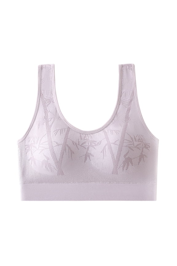 Womens Wireless Bra, Comfort for Women Seamless Full Coverage Medium Impact Workout Bras Strappy Back Bralettes Exercise Athletic Bras Running Bra Sujetadores Deportivos Para Mujer