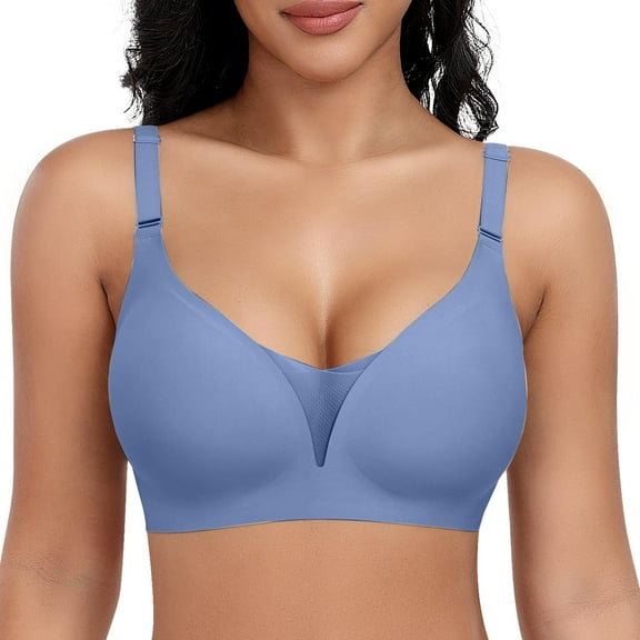 Womens Wireless Bras Comfortable Push Up Bra No Underwire Bra Full Support Lift Bralette Everyday Seamless Tshirt Bras Wireless Bras for Lace V Neck No Underwire Bra Braslettes Full Coverage Plus Siz