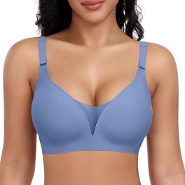 Redgray Wireless Minimizer Bra - Seamless Full Coverage Bralette With Back Smoothing & Convertible Straps