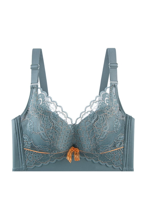 Womens Wireless Bras Modal Push Up Bra for Women Lace Splice Padded Comfortable Everyday Underwear Bralettes
