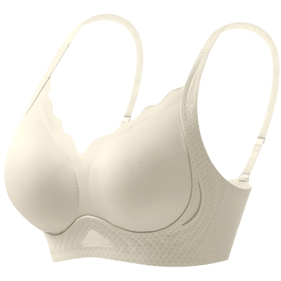 Womens Wireless Bras Scalloped Push Up Bralettes No Underwire Supportive Tshirt Bra Seamless Comfortable Everyday Bras