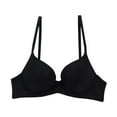 thumbnail image 1 of Womens Wireless Bras Solid Color No Underwire Push Up Full Coverage Soft Seamless Sports Everyday Bralettes Bra,Black 2,36 B, 1 of 3