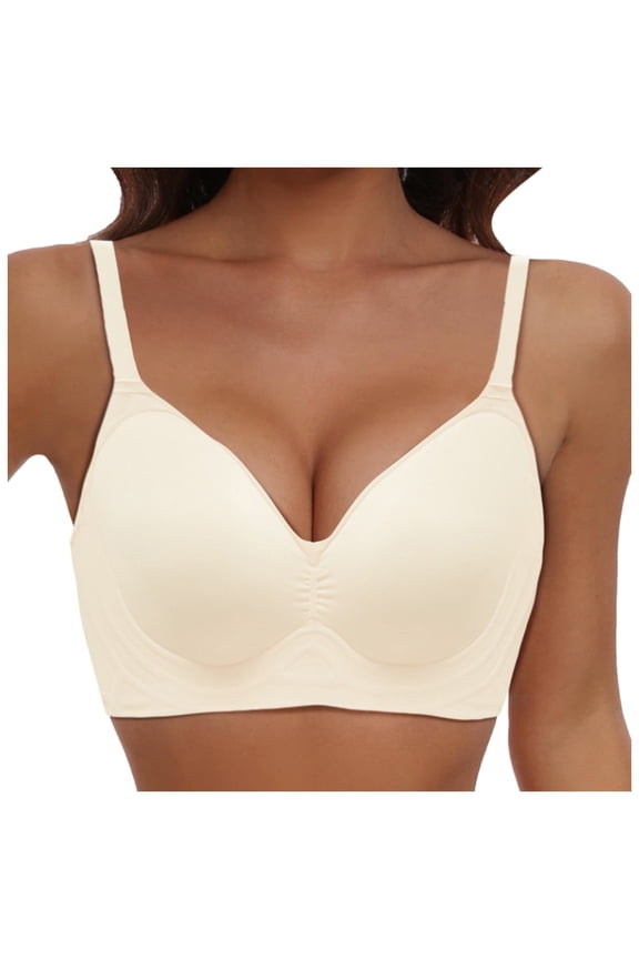 Womens Wireless Bras,Underarm- Smoothing With Seamless Stretch Wireless Workout Running Exercise Bra No Underwire Full Coverage T-Shirt Bra Wireless Bra