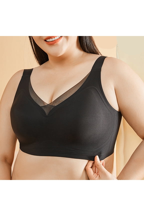 Womens Wireless Bras V Mesh Comfortable Bralette Supportive Tshirt Bra No Underwire Seamless Push Up Everyday Bras Brazier for Women Scrappy Bra Sports Bras Women Size A Bras for Women Bras for plus