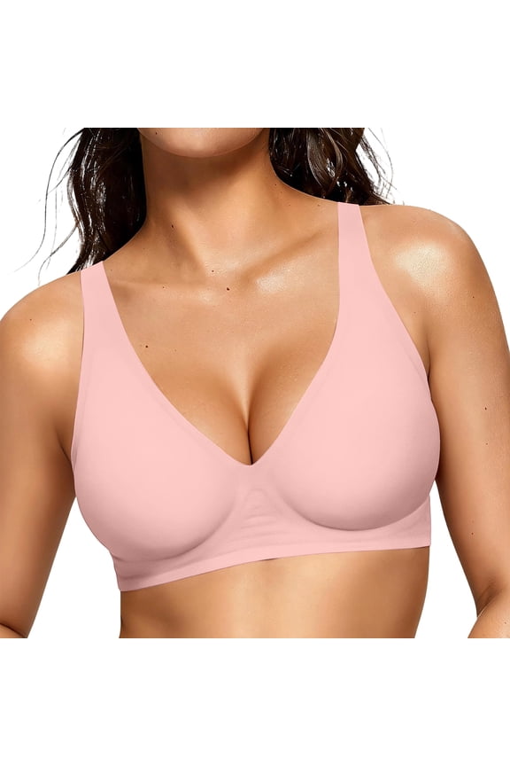 Womens Wireless Jelly Bra Plus Size Supportive Full Coverage Comfortable No Underwire Bras