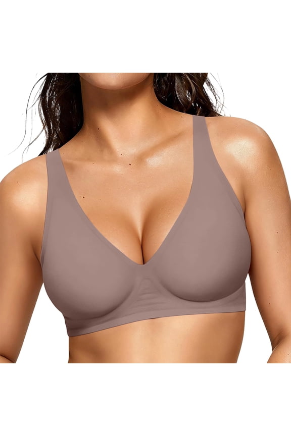 Womens Wireless Jelly Bra Plus Size Supportive Full Coverage Comfortable No Underwire Bras